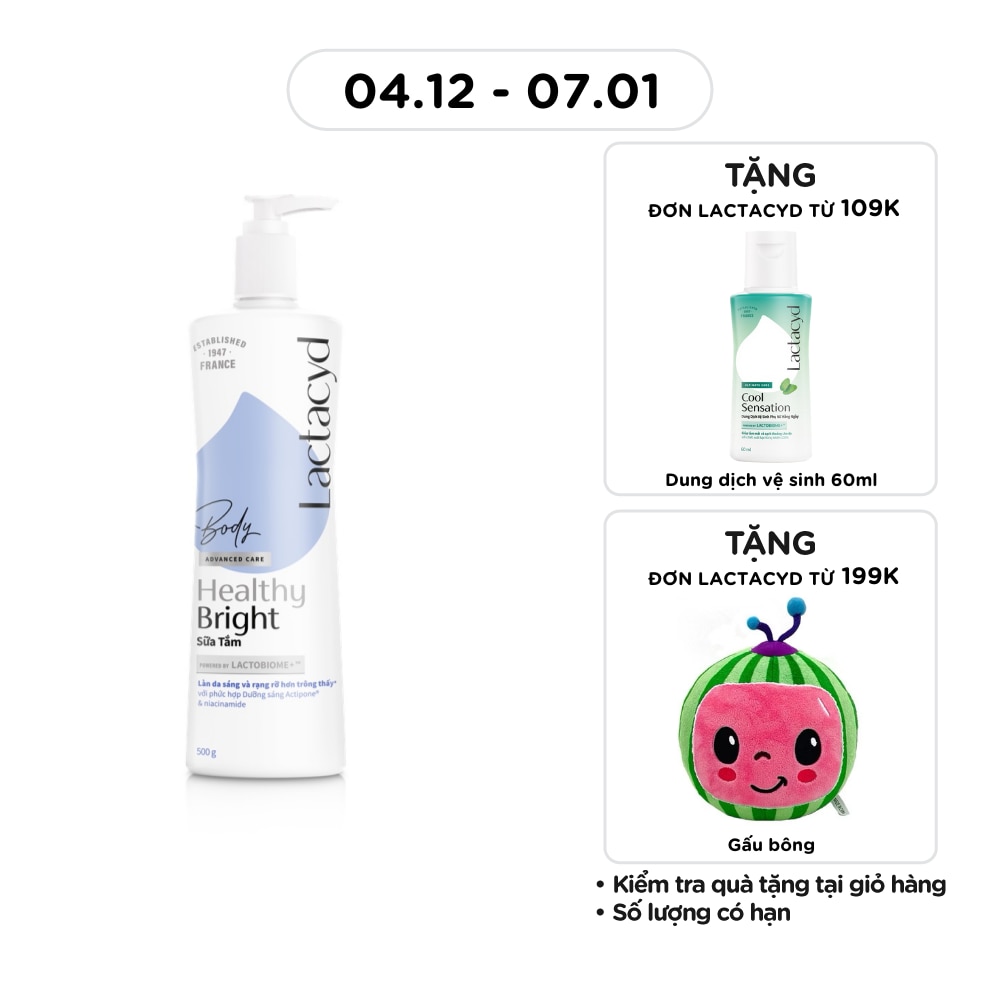 Sữa Tắm Lactacyd Healthy Bright 500g