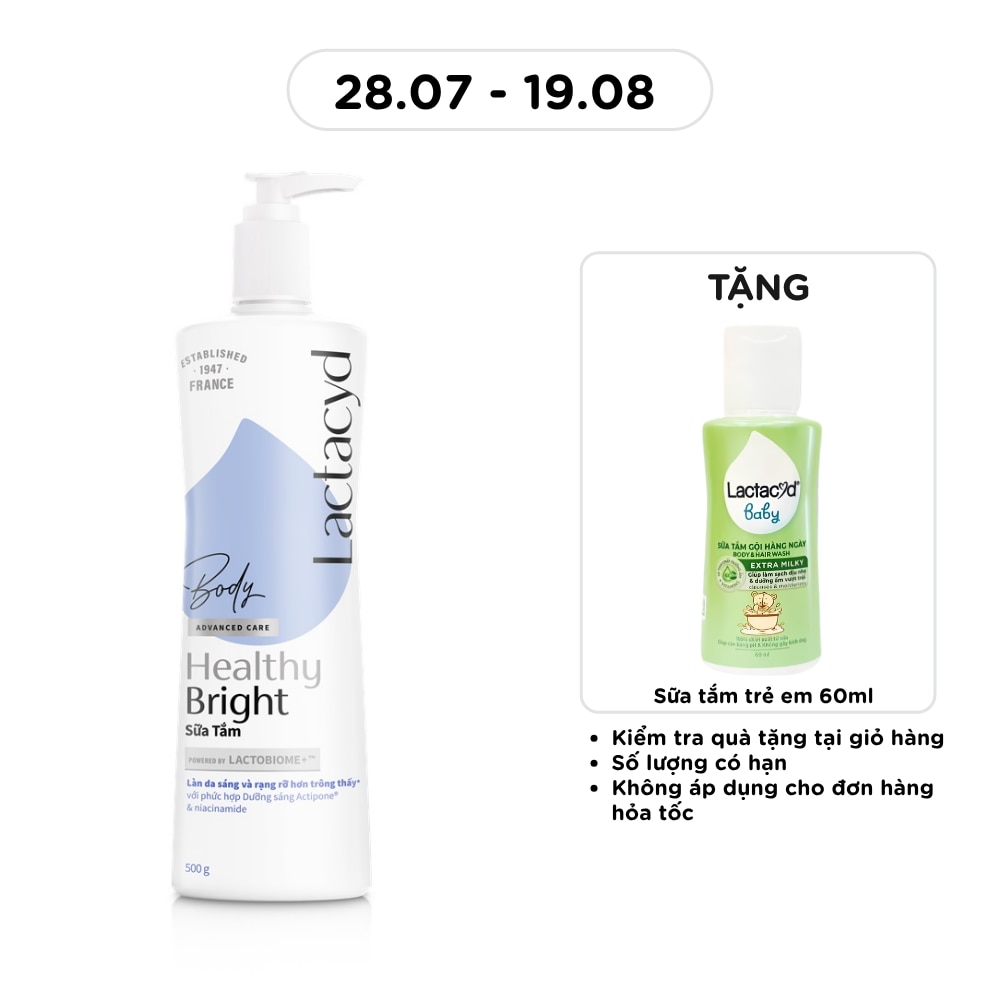 Sữa Tắm Lactacyd Healthy Bright 500g