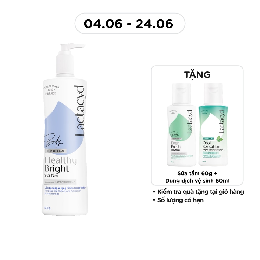 Sữa Tắm Lactacyd Healthy Bright 500g