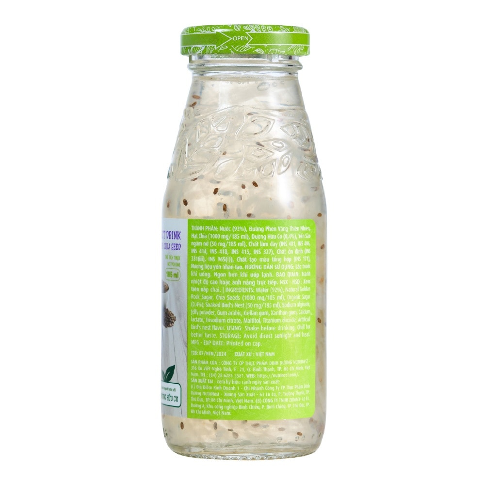 Nước Uống Bổ Dưỡng Green Bird Yến Sào Và Hạt Chia 185ml