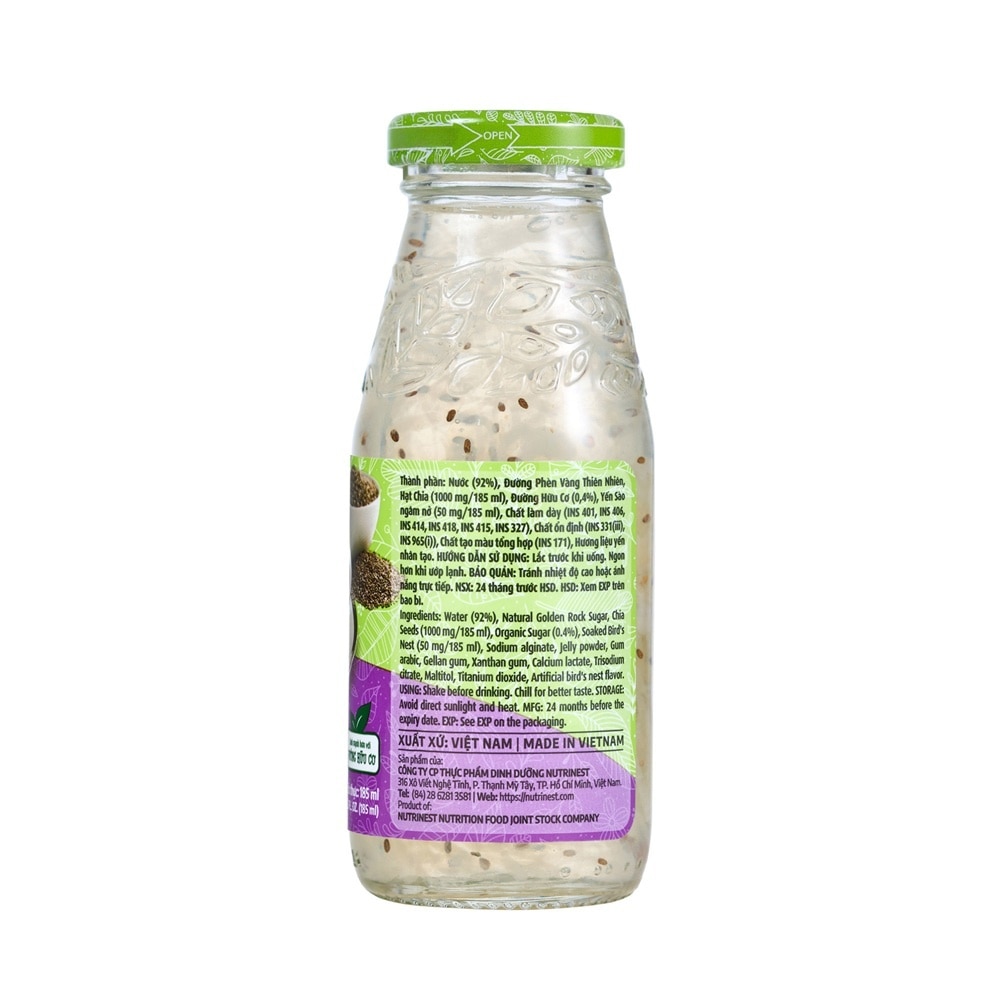 Nước Uống Bổ Dưỡng Green Bird Yến Sào Và Hạt Chia 185ml image