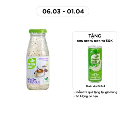 GREEN BIRD Nước Uống Bổ Dưỡng Green Bird Yến Sào Và Hạt Chia 185ml
