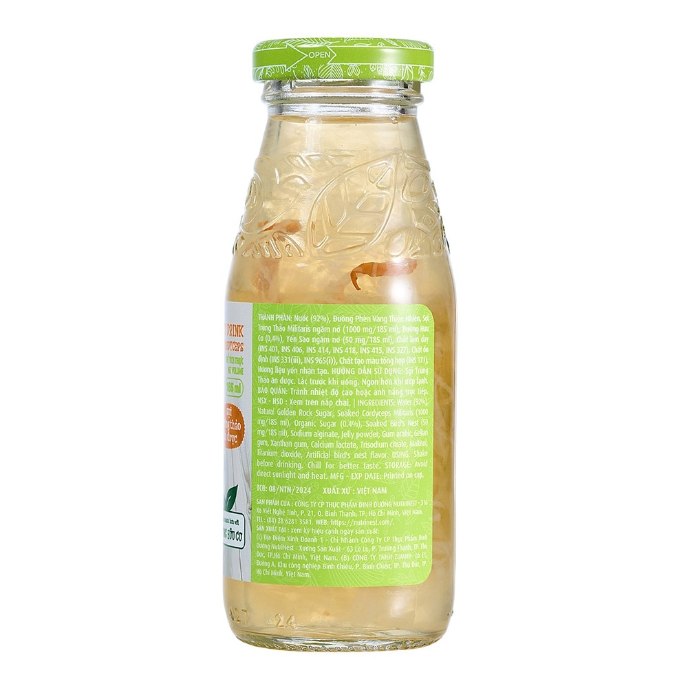 Nước Uống Bổ Dưỡng Green Bird Yến Sào Và Đông Trùng Hạ Thảo 185ml