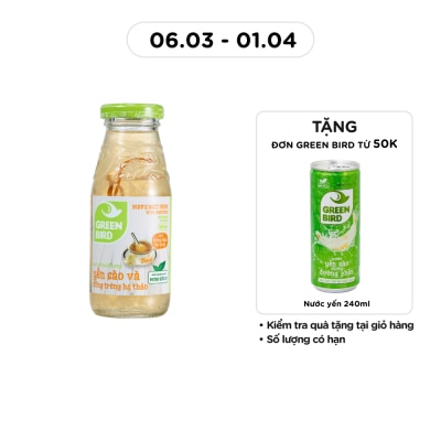 GREEN BIRD Nước Uống Bổ Dưỡng Green Bird Yến Sào Và Đông Trùng Hạ Thảo 185ml