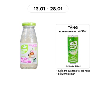 GREEN BIRD Thực Phẩm Bổ Sung Green Bird Yến Sào Collagen 185ml