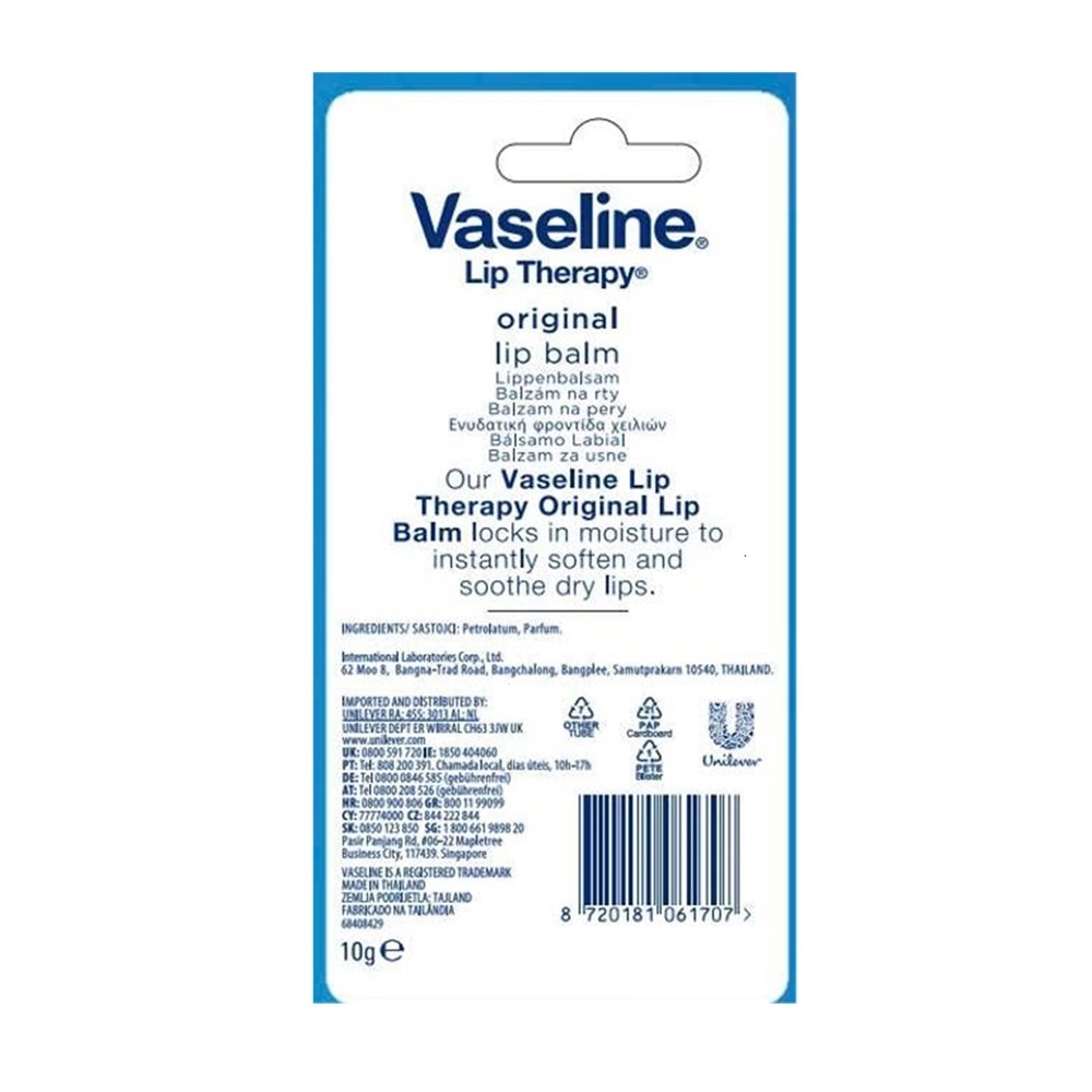 Vaseline Lip Therapy Original Lip Balm 10g