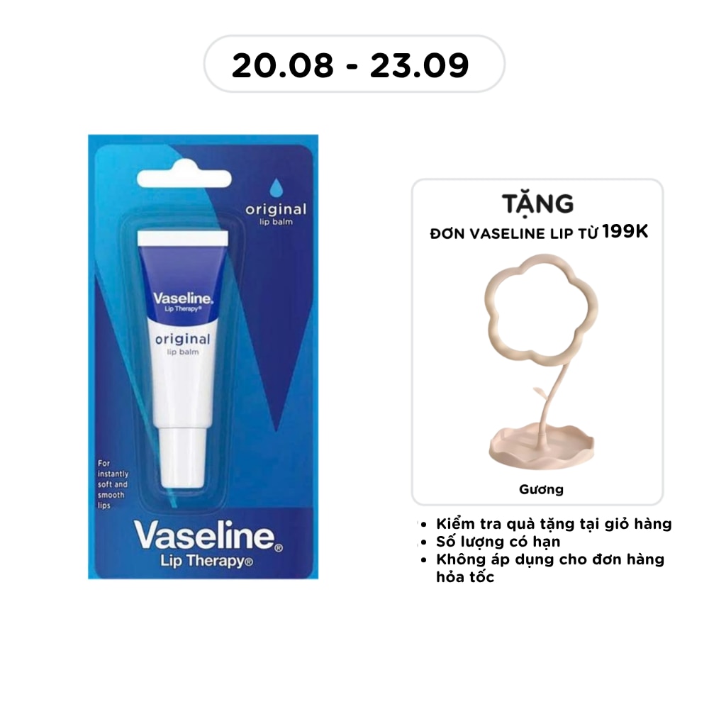 Son Dưỡng Vaseline Lip Therapy Original Lip Balm Mềm Mịn 10g image