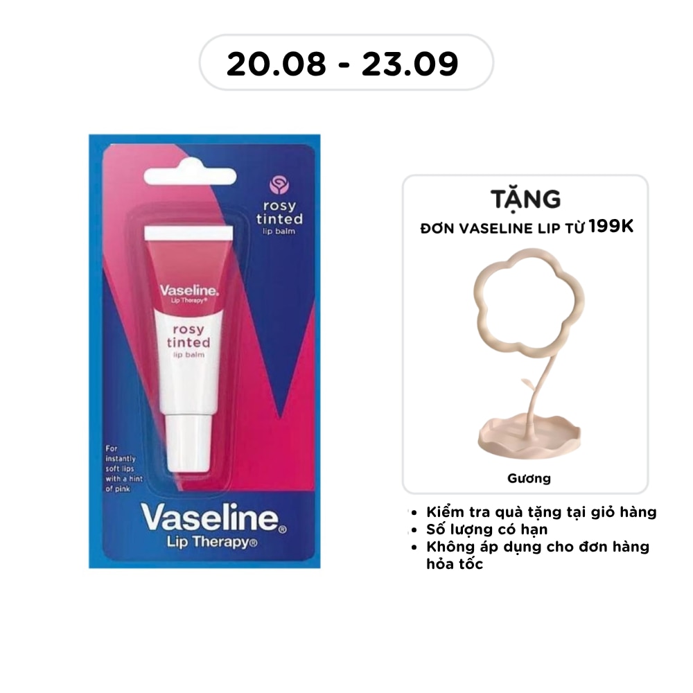 Son Dưỡng Vaseline Lip Therapy Rosy Tinted Lip Balm Hồng Xinh 10g image
