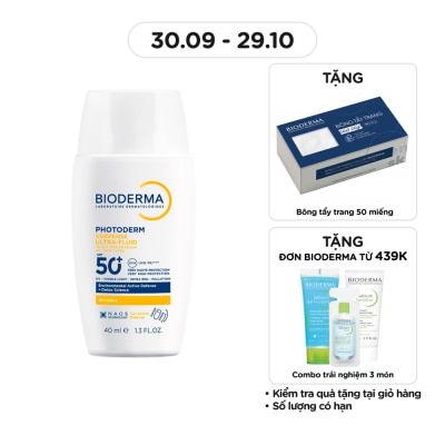 BIODERMA Sữa Chống Nắng Bioderma Photoderm Xdefense Ultra-Fluid SPF50+ PA++++ 40ml .#Invisible