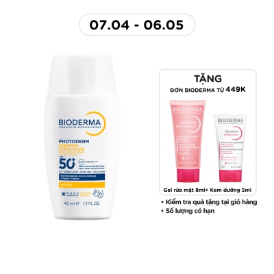 BIODERMA - Sữa Chống Nắng Bioderma Photoderm Xdefense Ultra-Fluid SPF50+ PA++++ 40ml .#Invisible