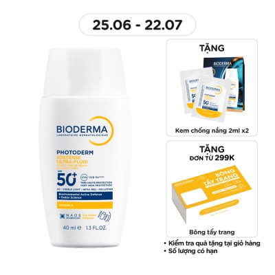 BIODERMA - Sữa Chống Nắng Bioderma Photoderm Xdefense Ultra-Fluid SPF50+ PA++++ 40ml .#Invisible