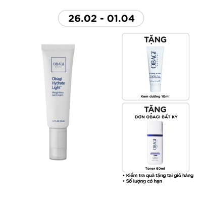 OBAGI Kem Dưỡng Ẩm Obagi Medical Hydrate Light Weightless Gel Cream 50ml