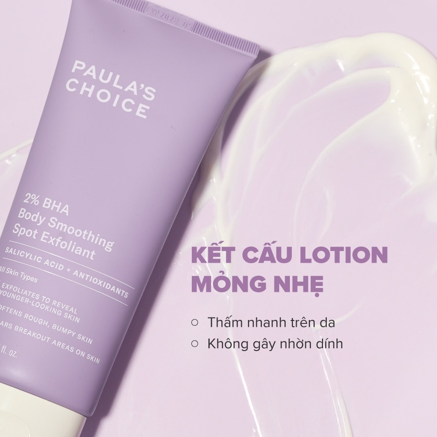 Kem Dưỡng Thể Paula's Choice 2% BHA Body Smoothing Spot Exfoliant 210ml