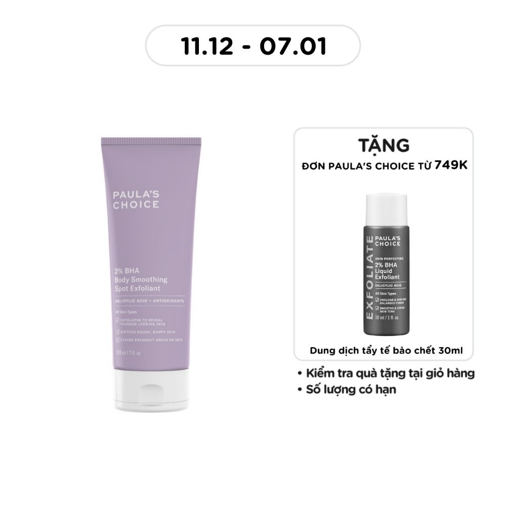 Kem Dưỡng Thể Paula's Choice 2% BHA Body Smoothing Spot Exfoliant 210ml