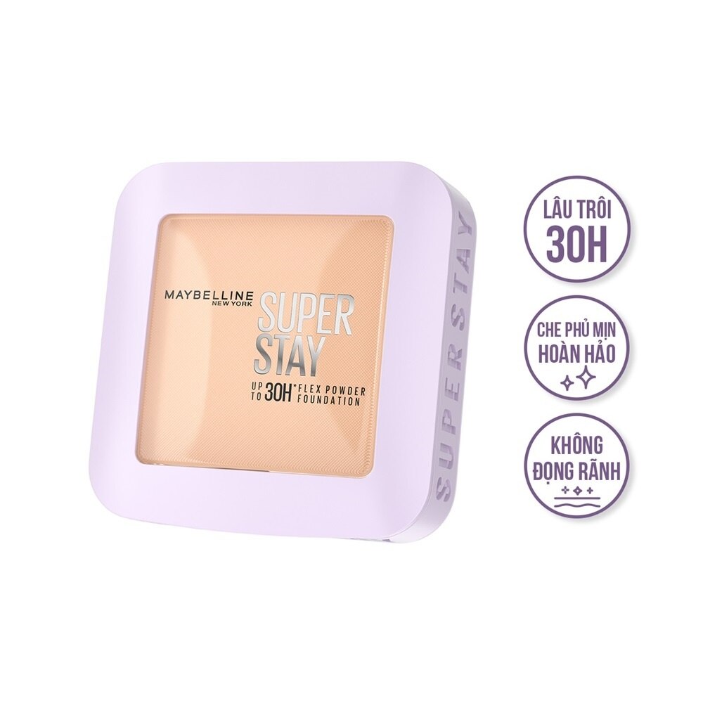 Phấn Phủ Dạng Nén Maybelline Super Stay Up To 30H Flex Powder Foundation 9g .#110