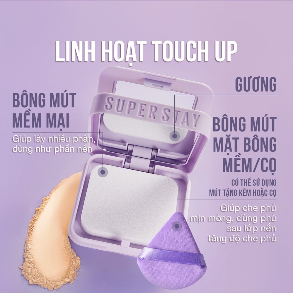 Phấn Phủ Dạng Nén Maybelline Super Stay Up To 30H Flex Powder Foundation 9g .#111