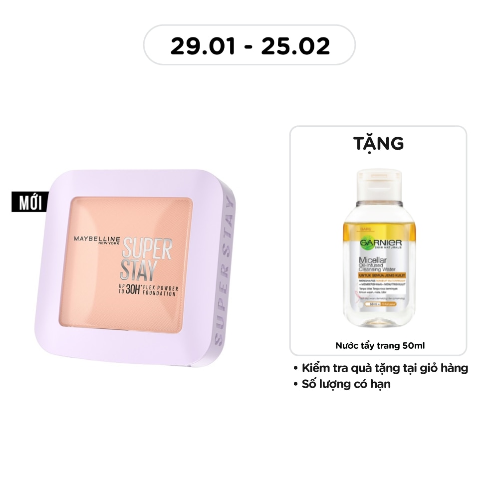 MAYBELLINE NEW YORK Phấn Phủ Dạng Nén Maybelline Super Stay Up To 30H Flex Powder Foundation 9g .#115