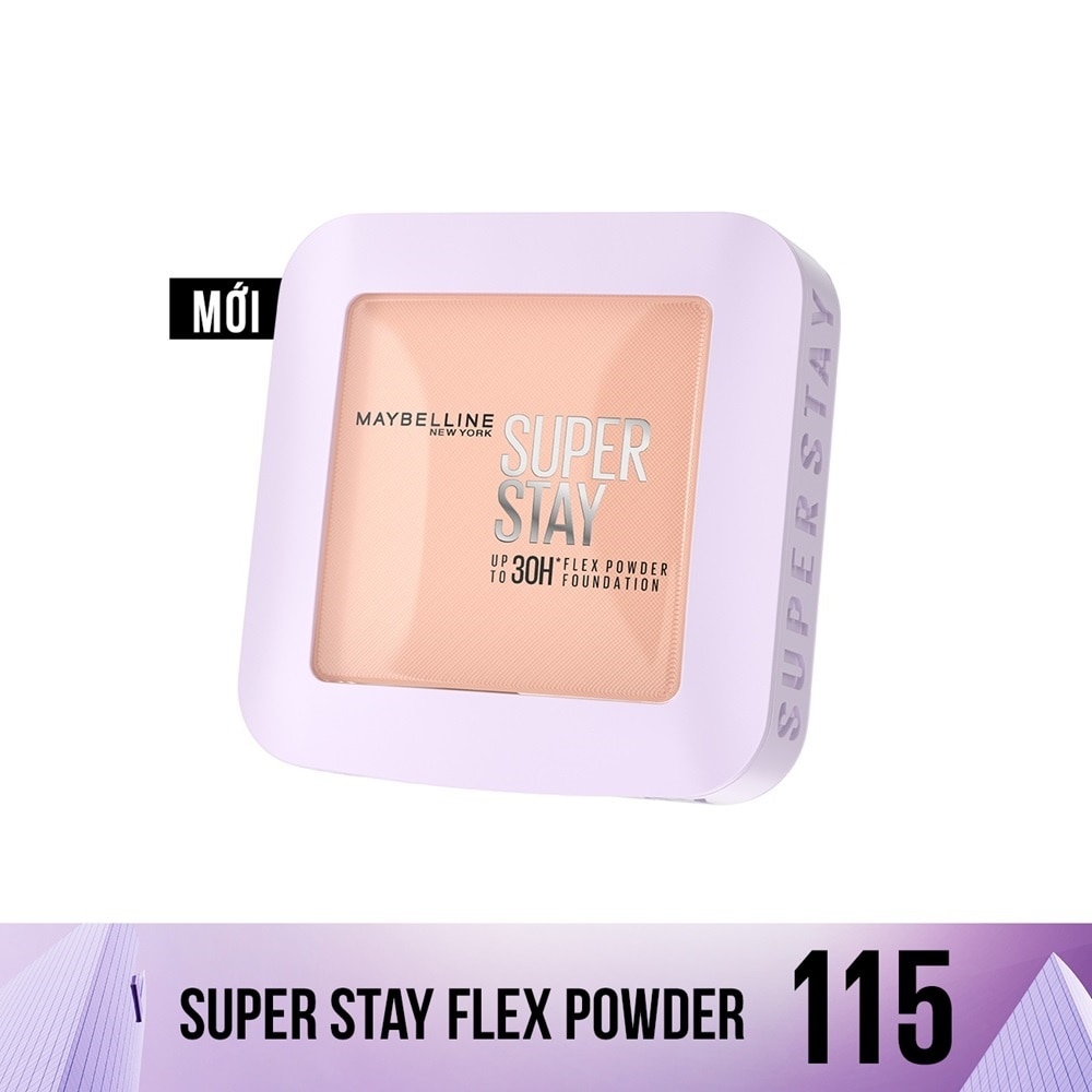 MAYBELLINE NEW YORK Phấn Phủ Dạng Nén Maybelline Super Stay Up To 30H Flex Powder Foundation 9g .#115