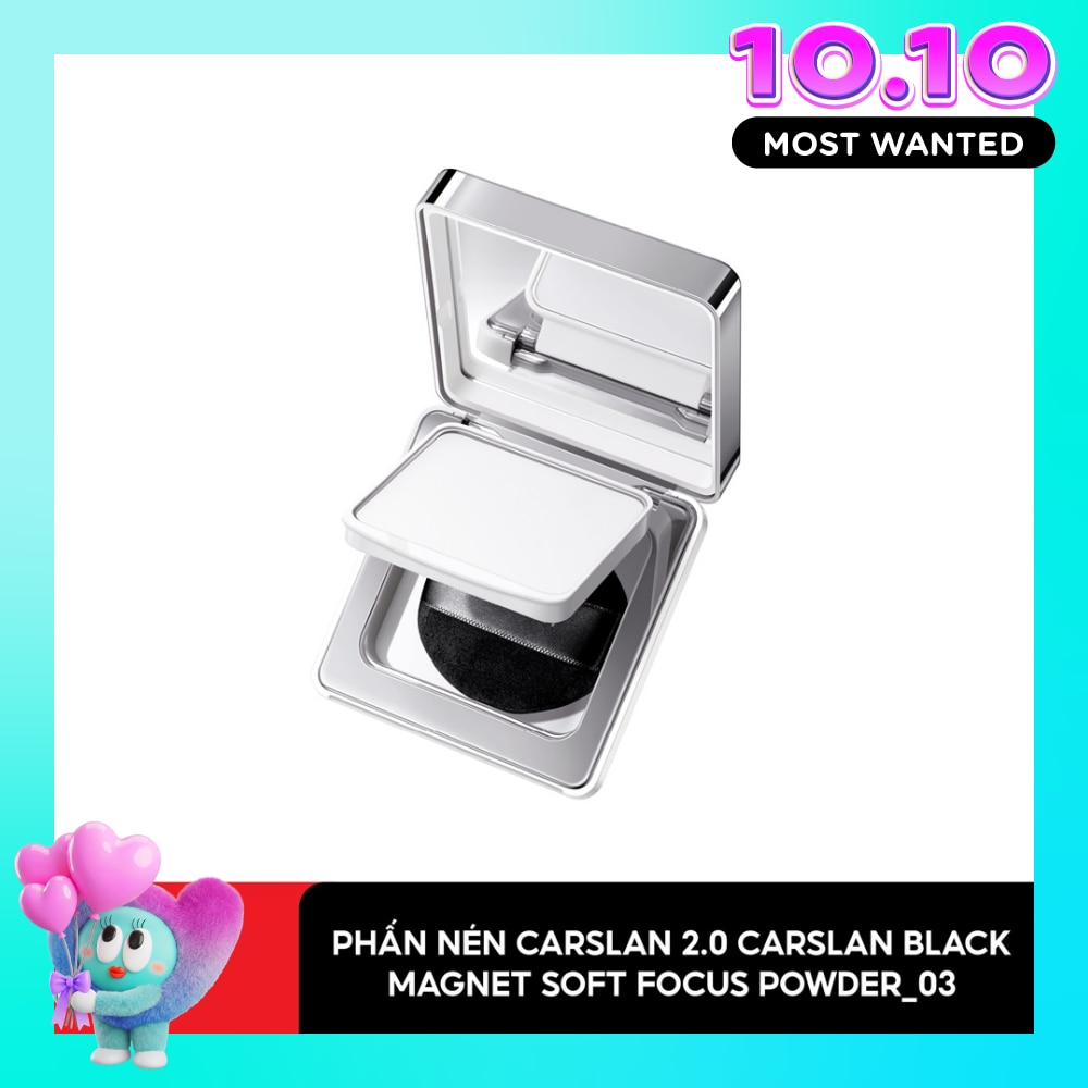 Phấn Nén 2.0 Carslan Black Magnet Soft Focus Powder 8g .#03 Trong Suốt