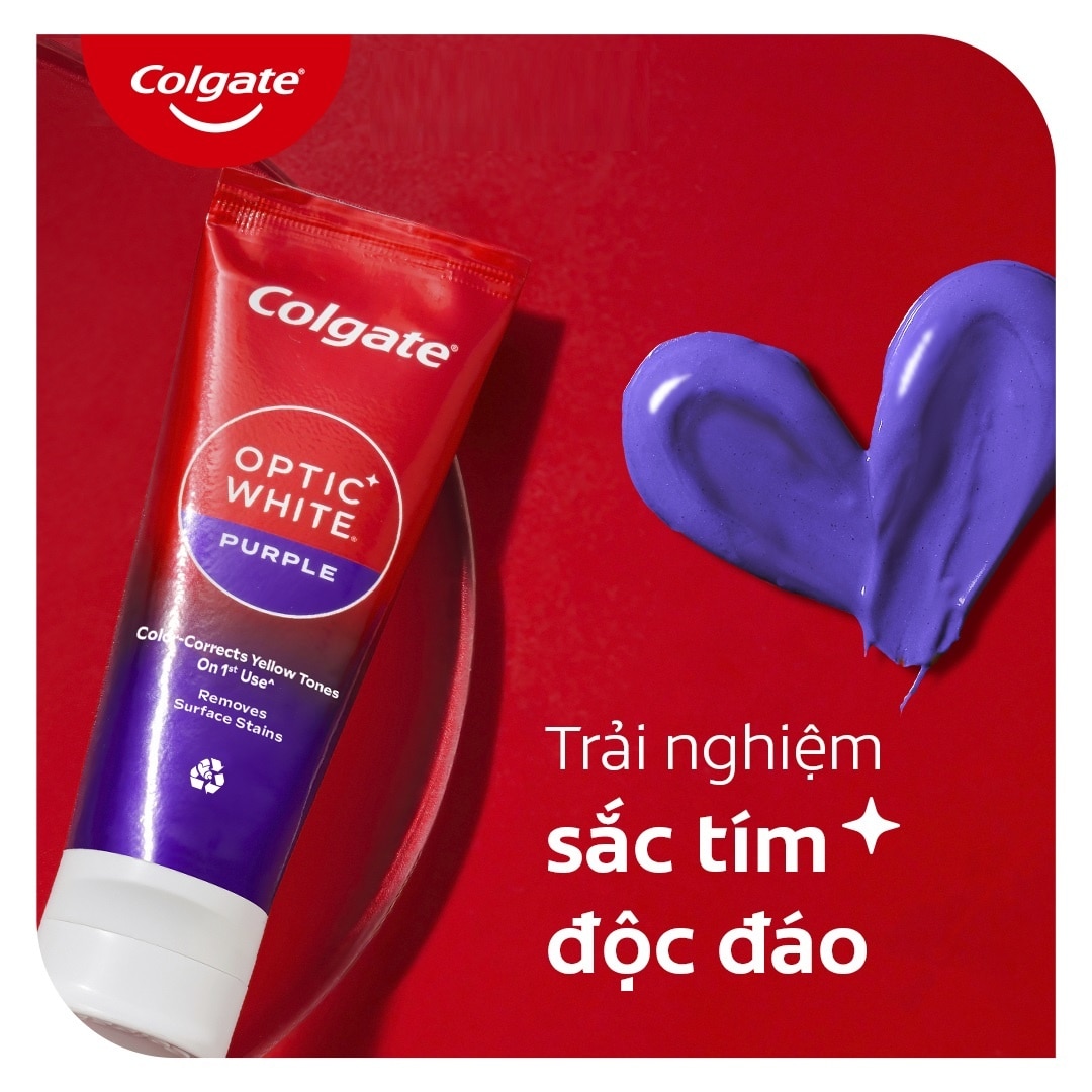 Kem Đánh Răng Colgate Optic White Purple 100gx2pcs