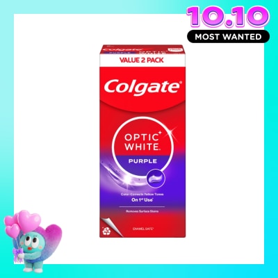 COLGATE Kem Đánh Răng Colgate Optic White Purple 100gx2pcs image