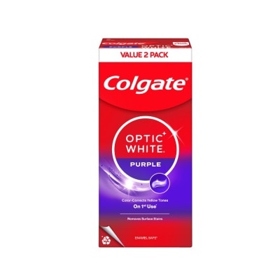 COLGATE Kem Đánh Răng Colgate Optic White Purple 100gx2pcs