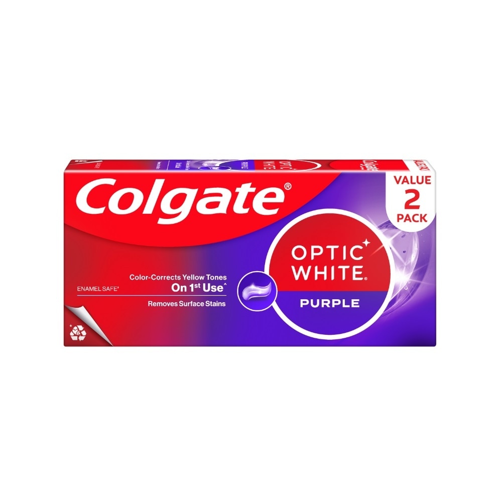 Kem Đánh Răng Colgate Optic White Purple 100gx2pcs