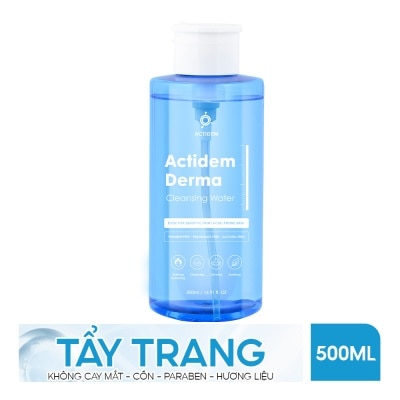 ACTIDEM Nước Tẩy Trang Không Cay Mắt Actidem Derma Cleansing Water 500ml