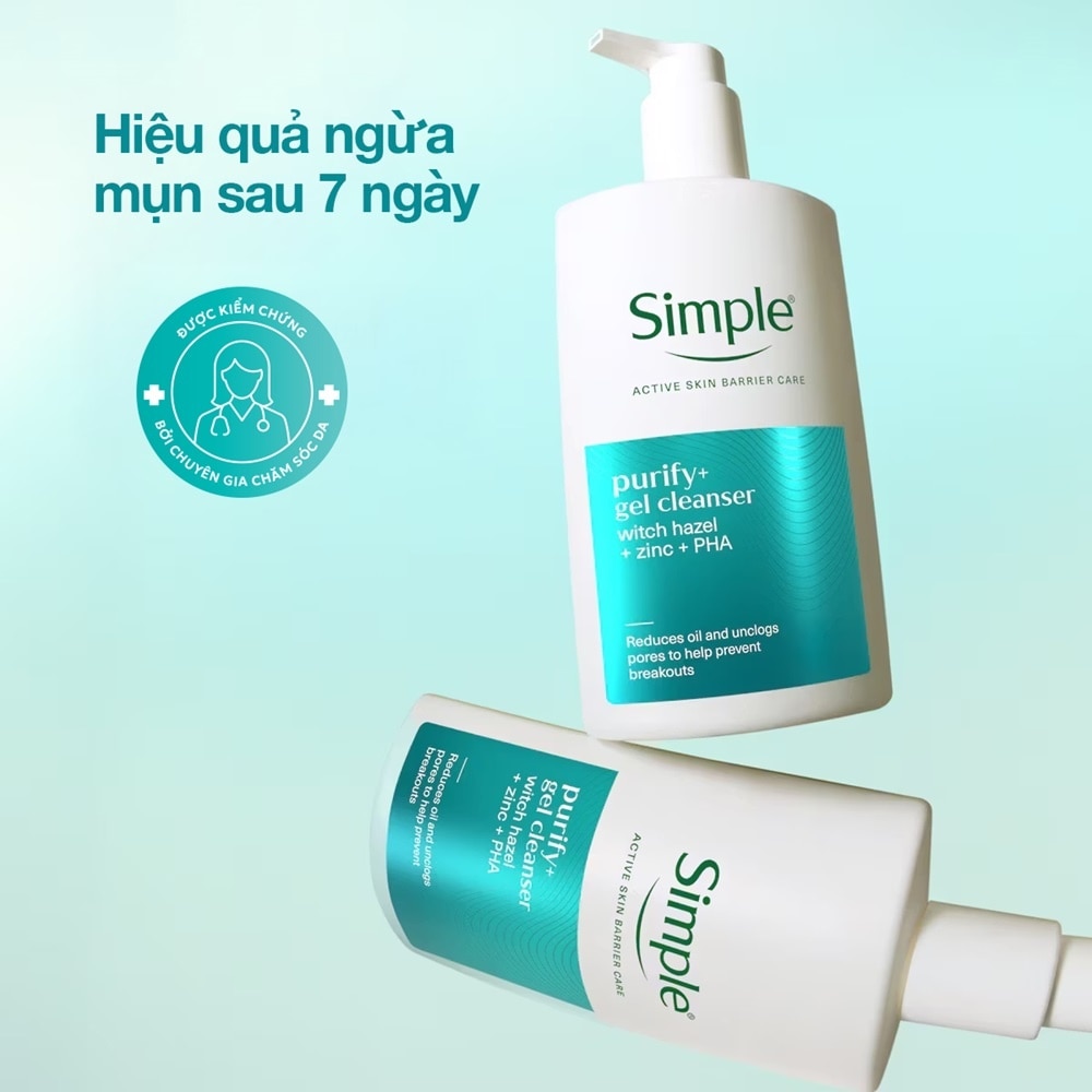 Gel Rửa Mặt Simple Purify+ Gel Cleanser 240ml