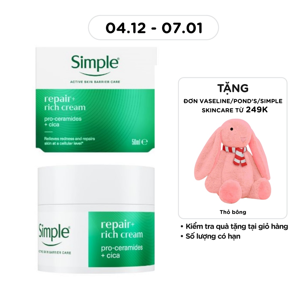 Kem Dưỡng Simple Repair+ Rich Cream 50ml