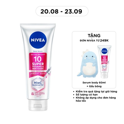 NIVEA - Body Serum Extra Bright 10 Super Vitamins & Skin Foods Glow Perfection 300ml image