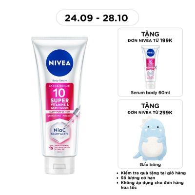 NIVEA Body Serum Extra Bright 10 Super Vitamins & Skin Foods Glow Perfection 300ml image