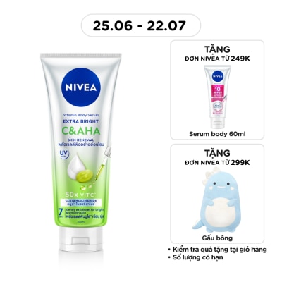 NIVEA - Tinh Chất Dưỡng Thể Nivea Vitamin Body Serum Extra Bright C & AHA 300ml