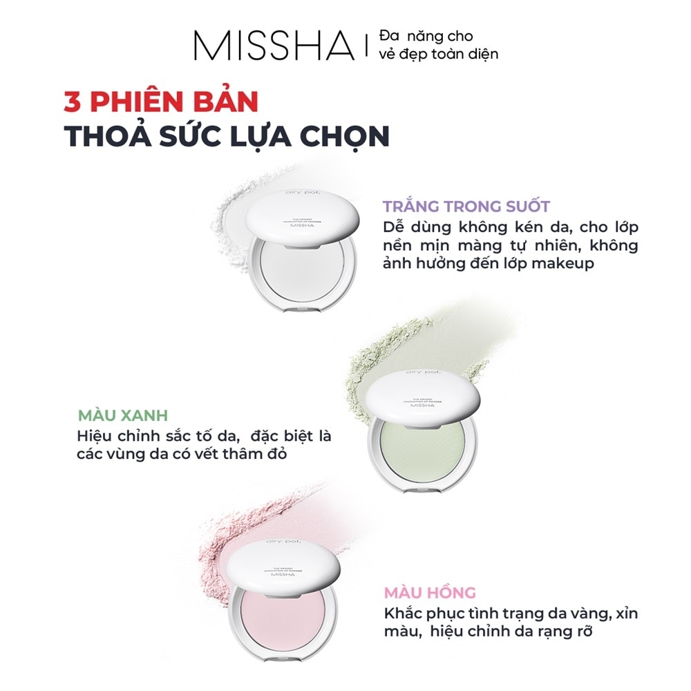 Missha Airy Pot Pressed Powder 5g .#Translucent