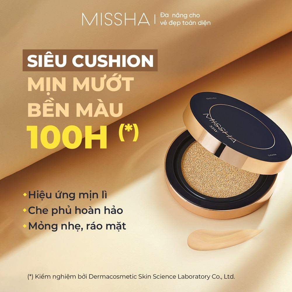 Phấn Nước Missha Stay Cushion High Cover 14g .#21 Vanilla