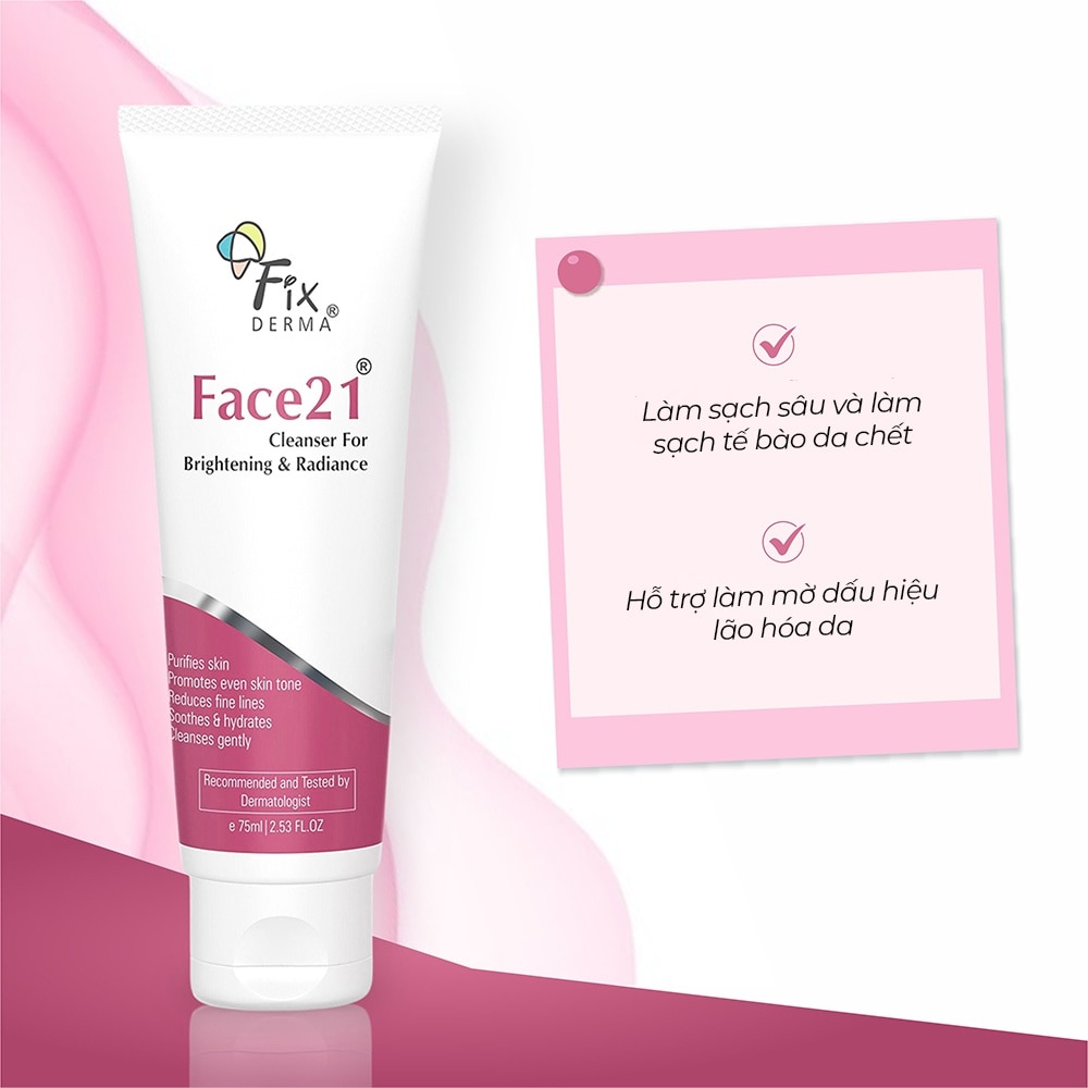 Fixderma Face21 Cleanser For Brightening & Radiance 75ml