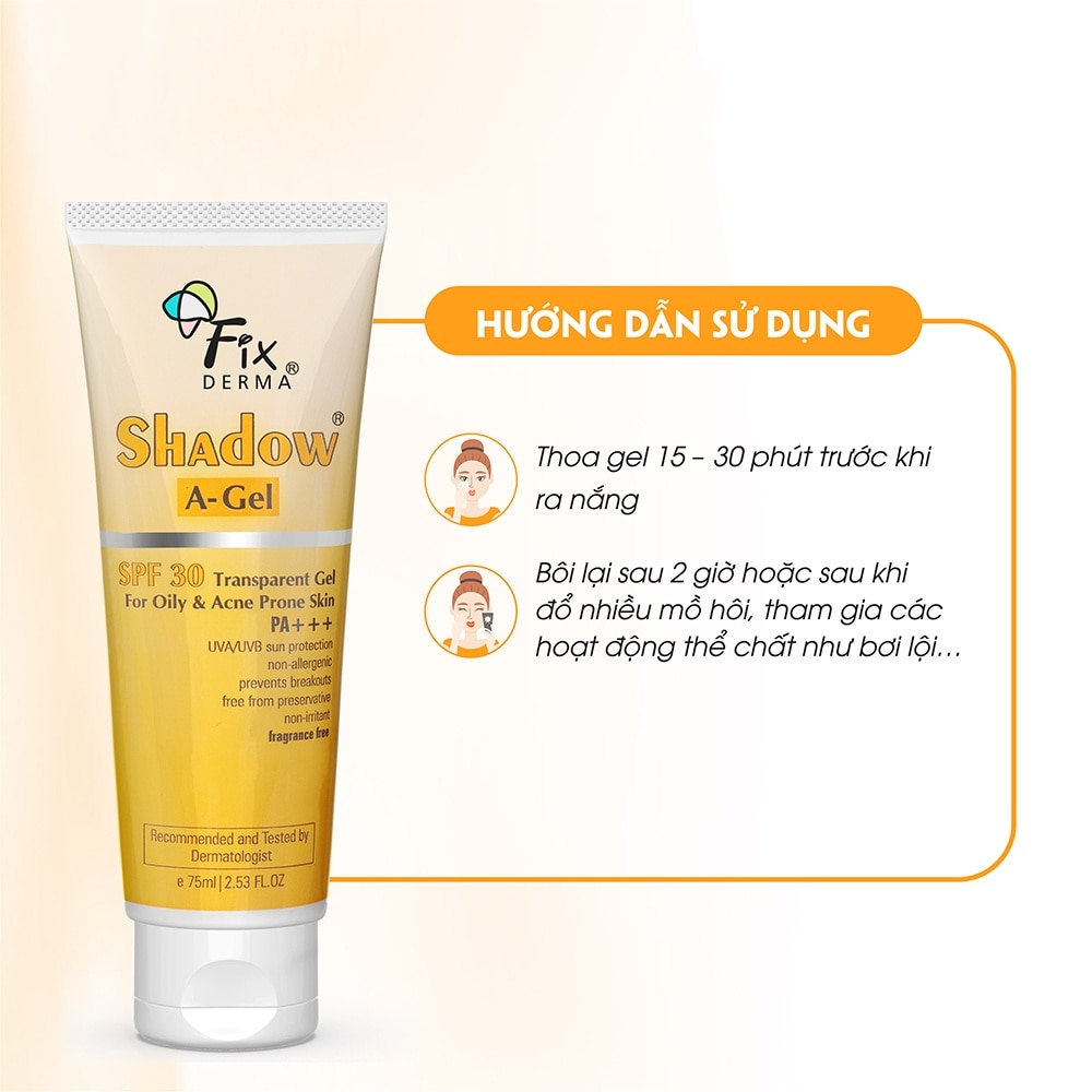 Shadow A-Gel SPF30 PA+++ Transparent Gel 75ml