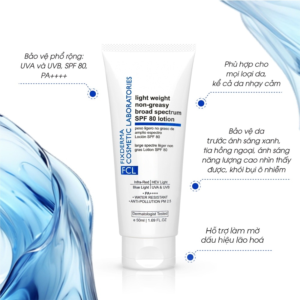 Light Weight Non-Greasy Broad Spectrum SPF80 PA++++ Lotion 50ml