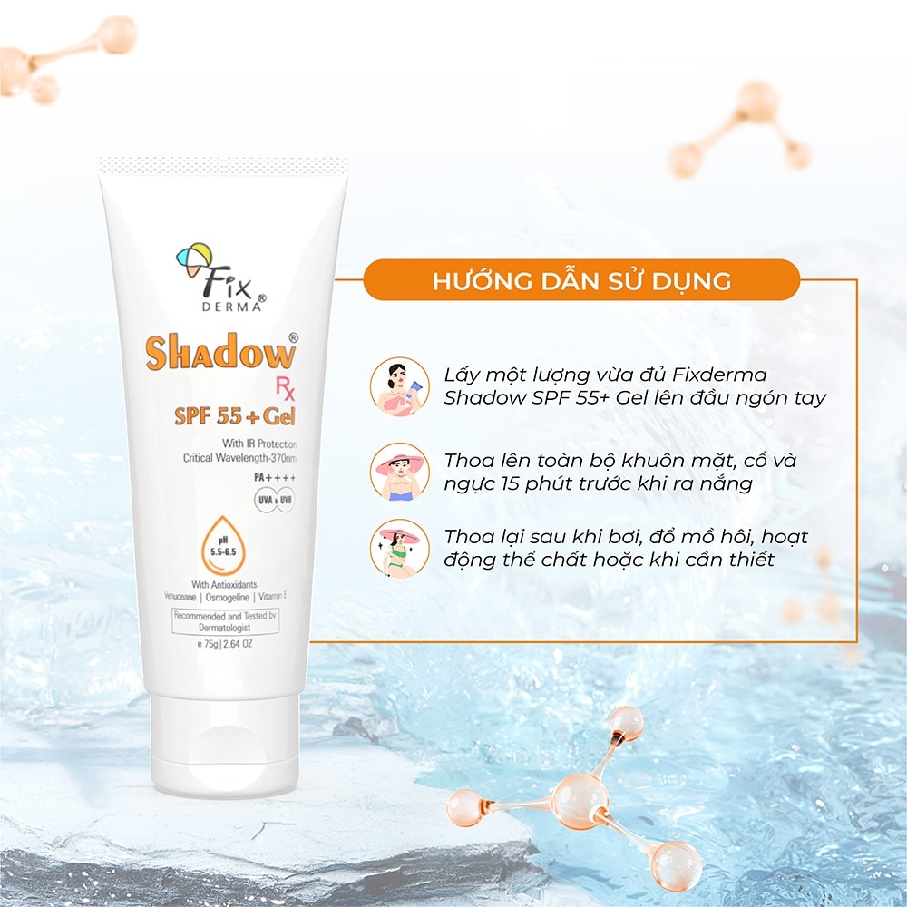 Fixderma Shadow SPF55+ PA++++ Gel 75g