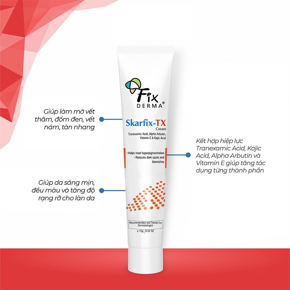 Kem Dưỡng Fixderma Mờ Thâm Mụn, Nám, Tàn Nhang Skarfix-TX Cream 15g