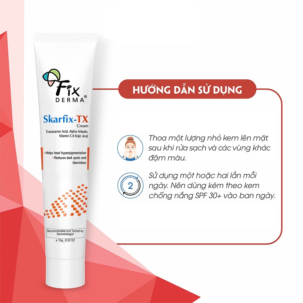 Kem Dưỡng Fixderma Mờ Thâm Mụn, Nám, Tàn Nhang Skarfix-TX Cream 15g