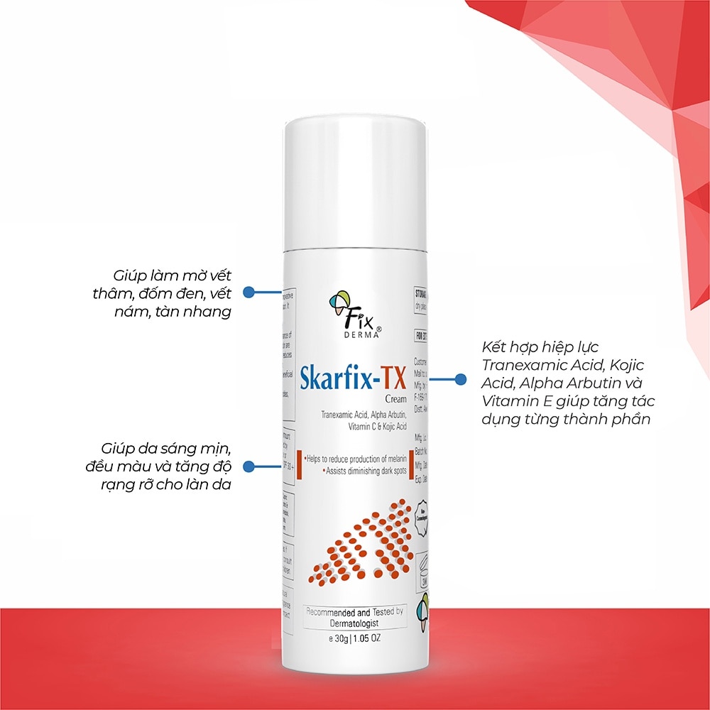 Kem Dưỡng Fixderma Mờ Thâm Mụn, Nám, Tàn Nhang Skarfix-TX Cream 30g