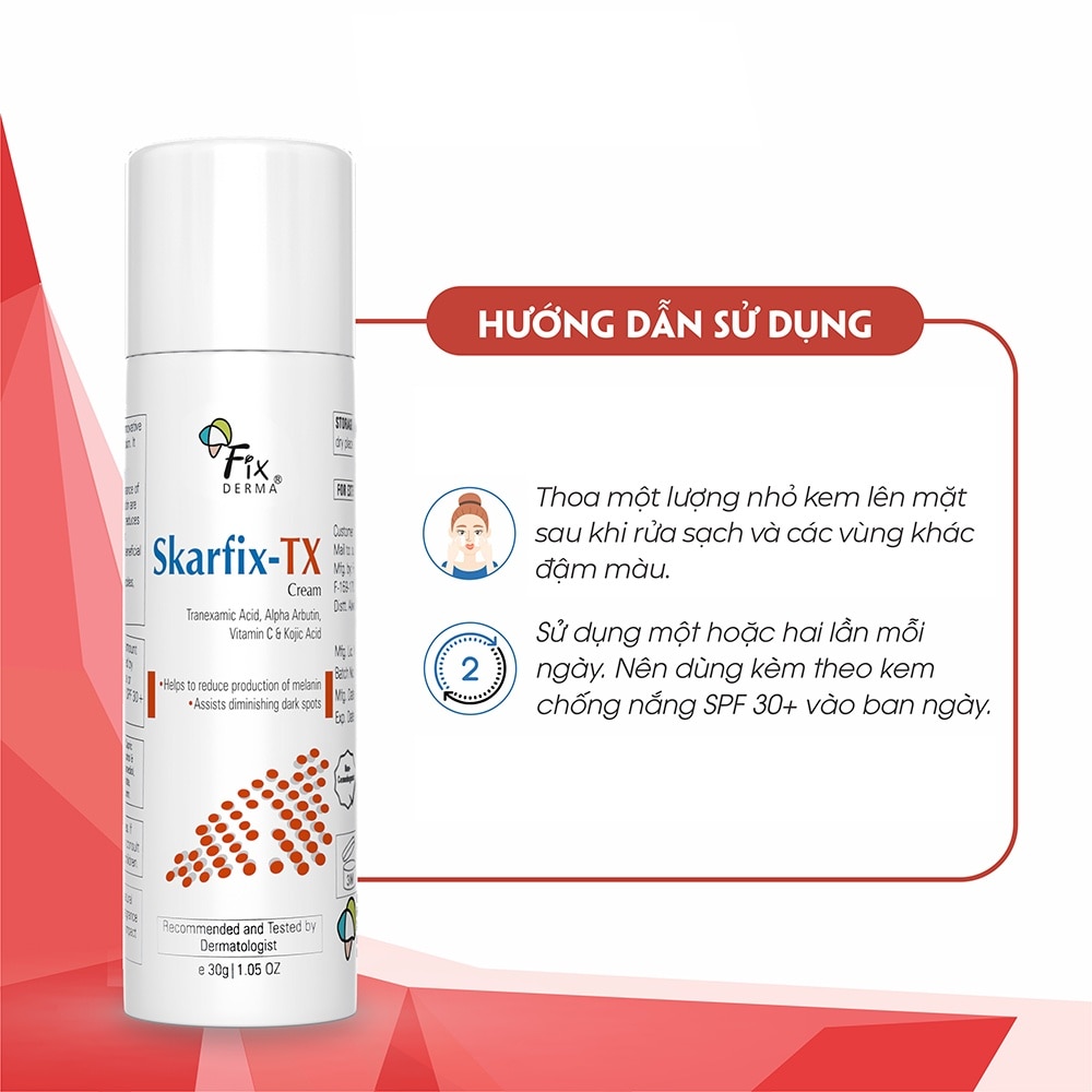 Kem Dưỡng Fixderma Mờ Thâm Mụn, Nám, Tàn Nhang Skarfix-TX Cream 30g