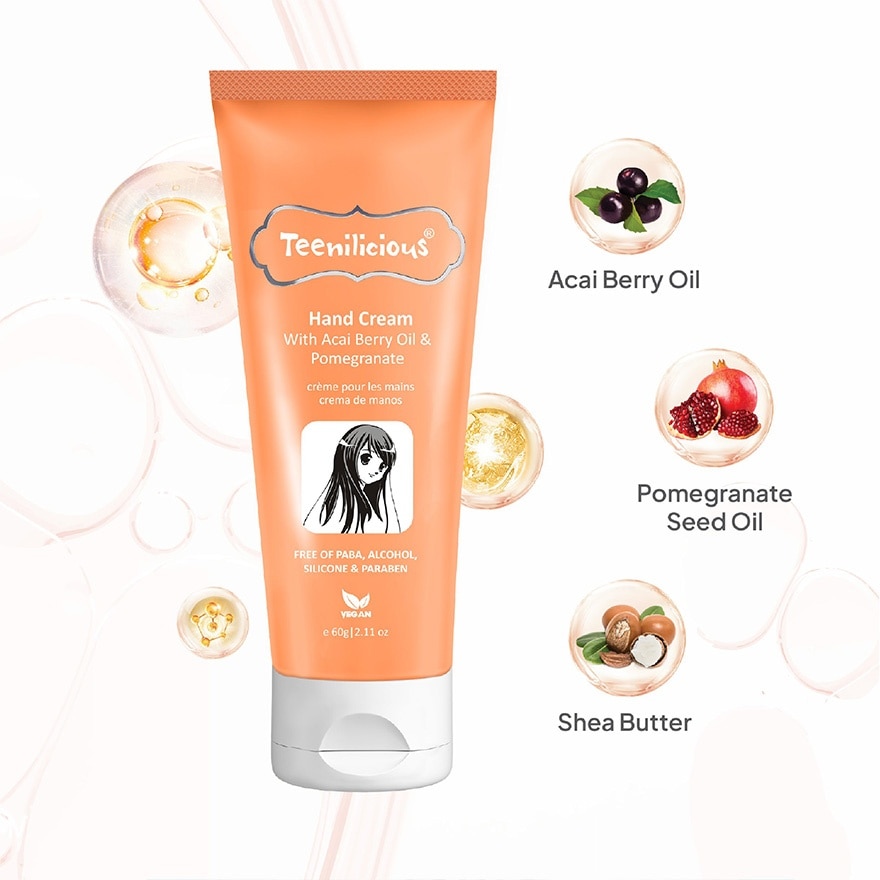 Kem Dưỡng Tay Teenilicious Acai & Lựu Acai Berry Oil & Pomegranate 60g