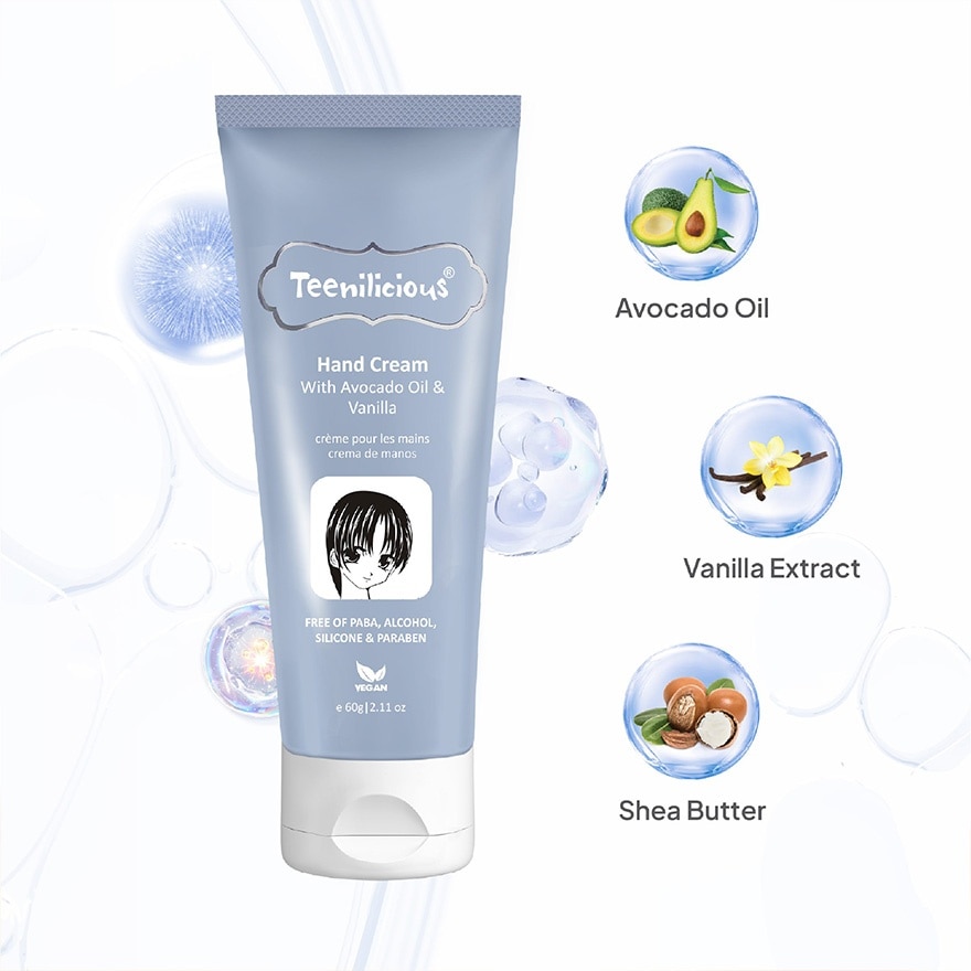 Kem Dưỡng Tay Teenilicious Bơ & Vani Avocado Oil & Vanilla 60g