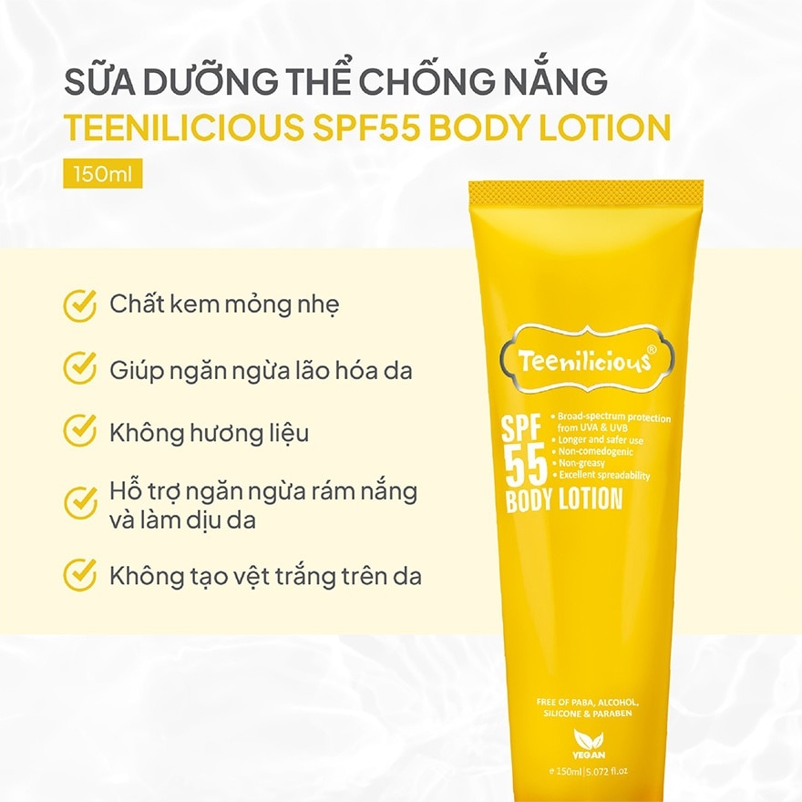 Teenilicious Spf55 Body Lotion 150ml