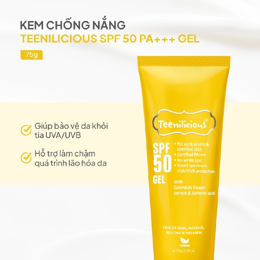 Teenilicious Spf50 Gel 75g
