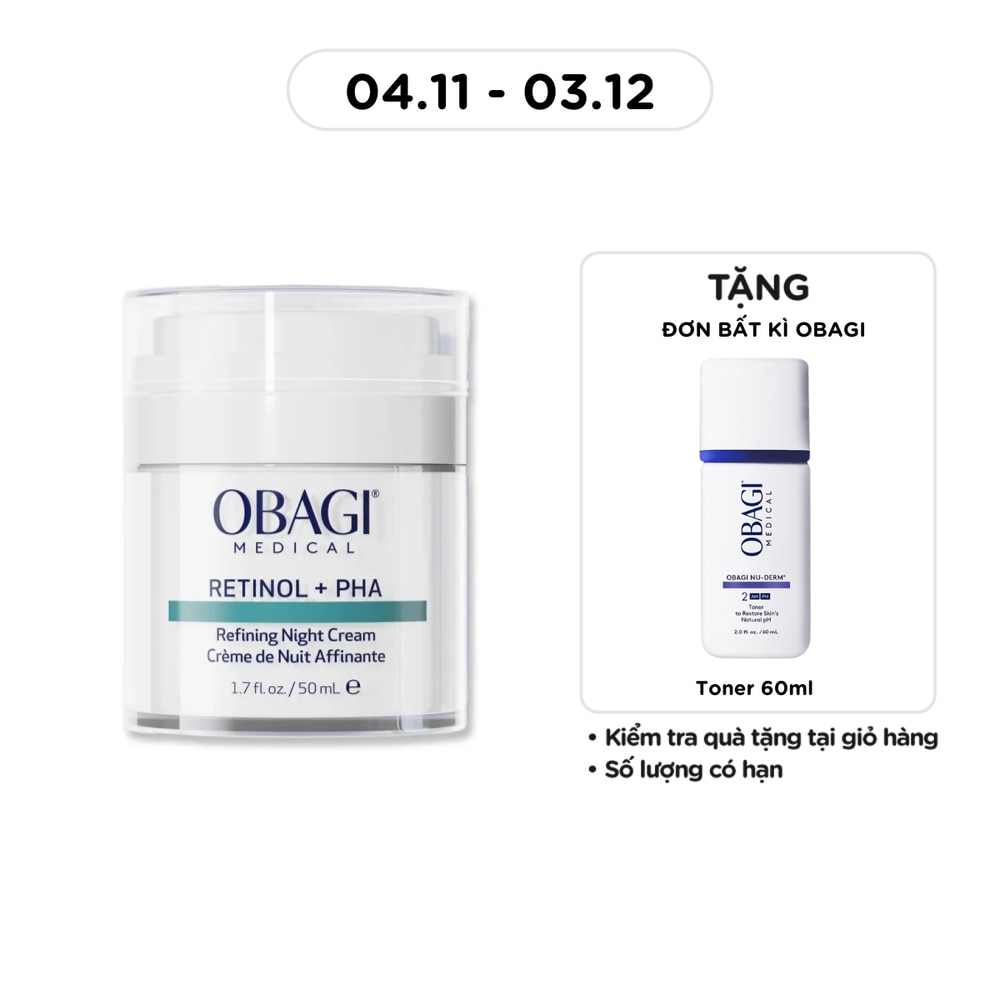 Kem Dưỡng Đêm Obagi Medical Retinol + PHA Refining Night Cream 50ml