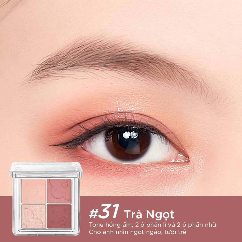 Bảng Phấn Mắt 4 Màu Judydoll 4Colors Eyeshadow 4.8g .#31 image