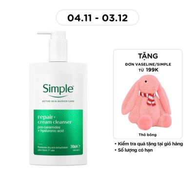 SIMPLE Repair+ Cream Cleanser 240ml
